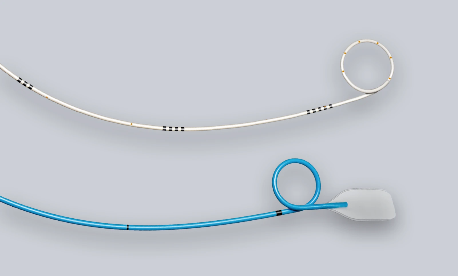 Ilustração simples do cateter duplo J no trato urinário em atibaia